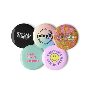 Vaxxed & Proud Button Set