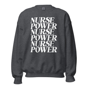 Nurse Power Crewneck - White