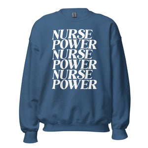 Nurse Power Crewneck - White