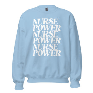 Nurse Power Crewneck - White