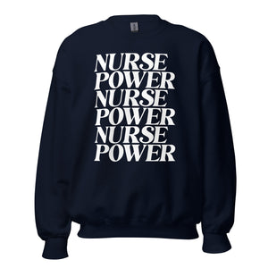 Nurse Power Crewneck - White