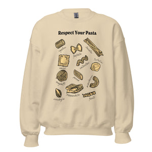Respect Your Pasta Neutral Colors Crewneck