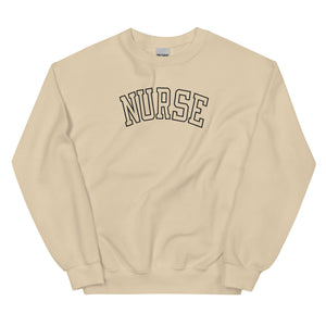 NURSE Embroidered Crewneck