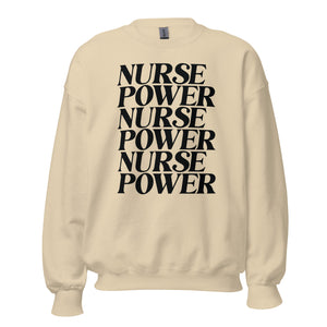 Nurse Power Crewneck - Black