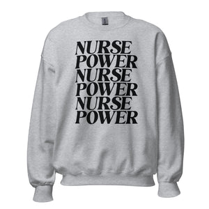 Nurse Power Crewneck - Black
