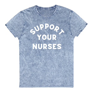 Support Your Nurses Vintage Denim Tee