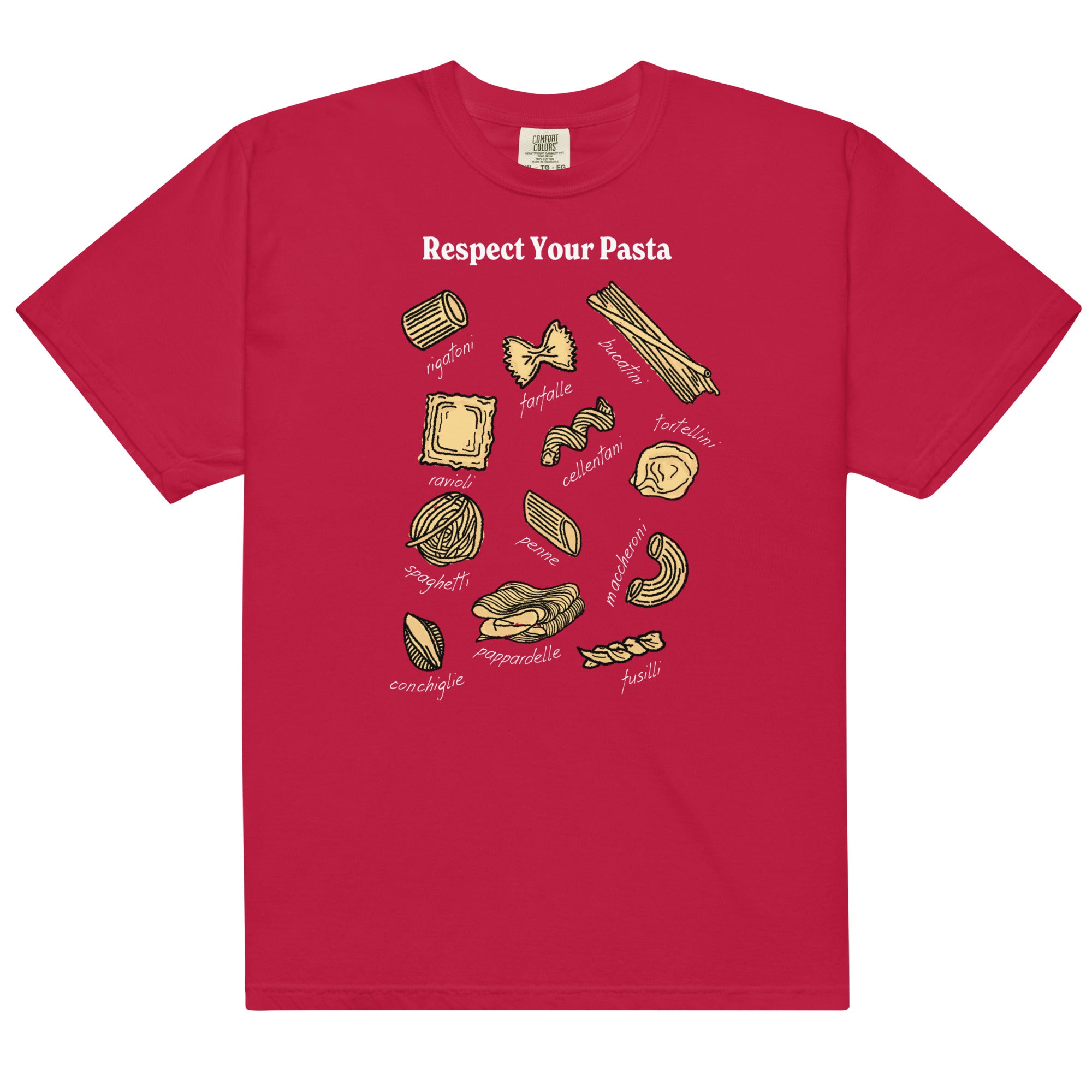 Respect Your Pasta Red Tee