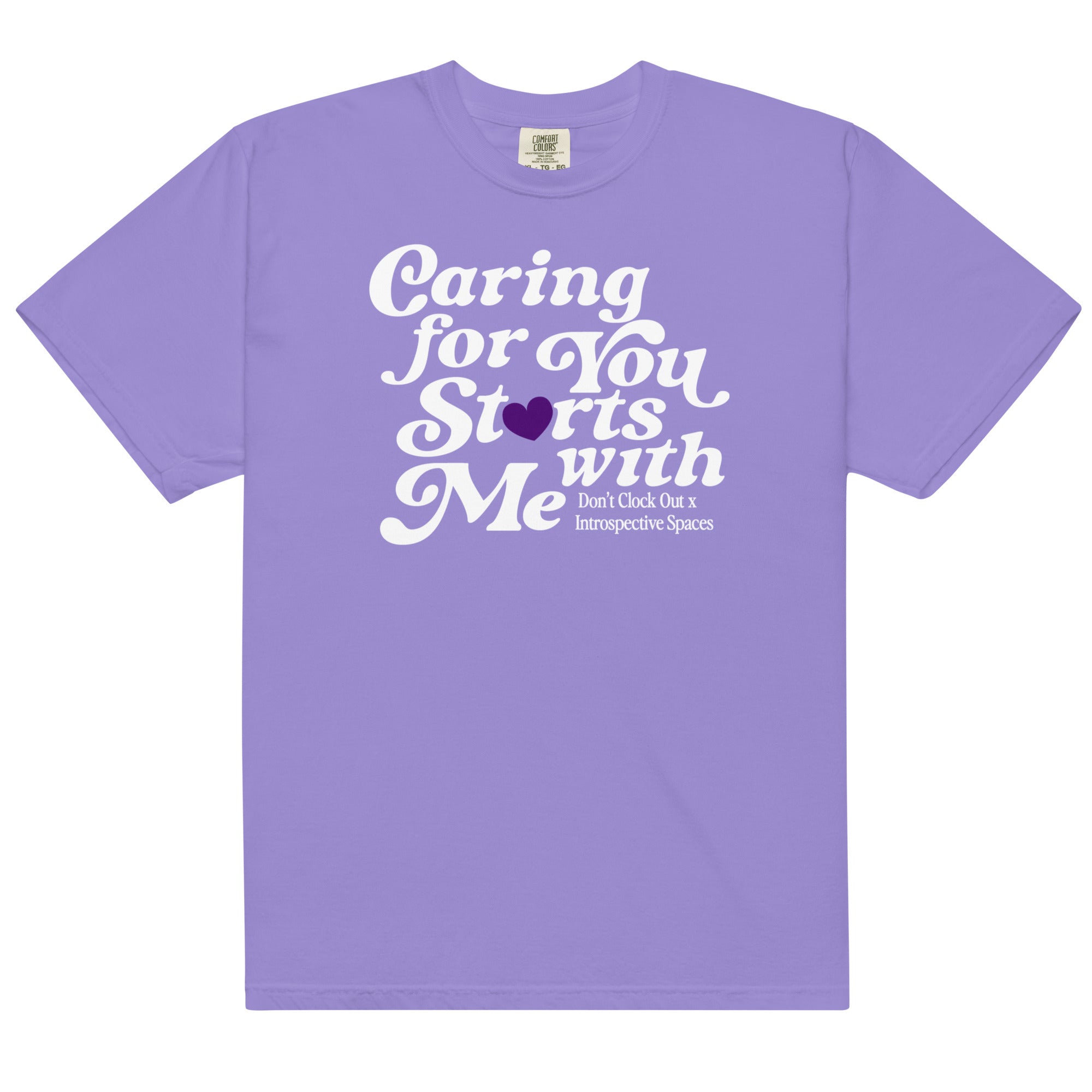 Caring for You Starts With Me Tee - Lavender