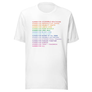 Nurses for Social Justice Tee - Rainbow