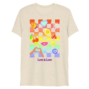 Love is Love Checkered Tee