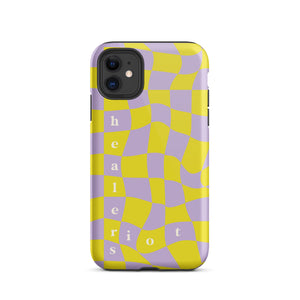 Riot Healers Checkered Case Purple/Yellow - iPhone®