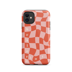 Riot Healers Checkered Case Pink/Orange - iPhone®