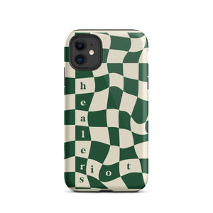 Riot Healers Checkered Case Green/Cream - iPhone®