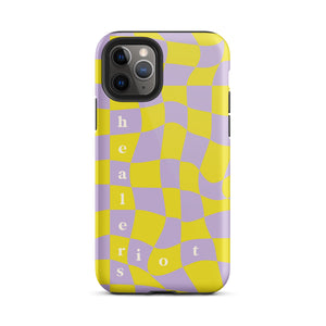 Riot Healers Checkered Case Purple/Yellow - iPhone®