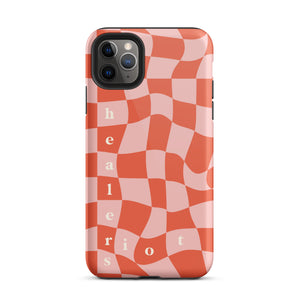 Riot Healers Checkered Case Pink/Orange - iPhone®