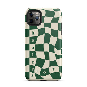 Riot Healers Checkered Case Green/Cream - iPhone®
