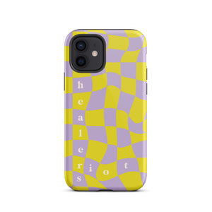 Riot Healers Checkered Case Purple/Yellow - iPhone®