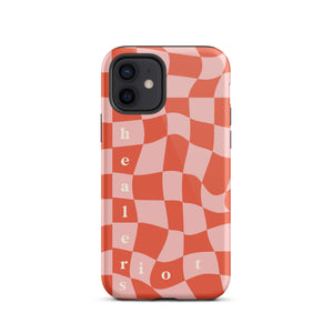 Riot Healers Checkered Case Pink/Orange - iPhone®