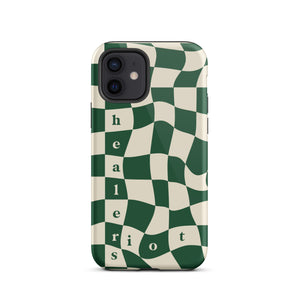 Riot Healers Checkered Case Green/Cream - iPhone®