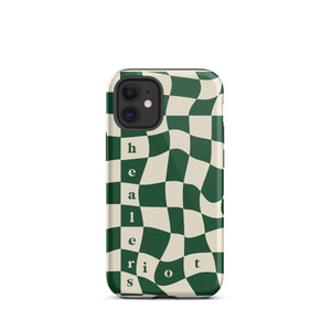 Riot Healers Checkered Case Green/Cream - iPhone®