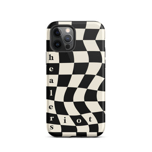 Riot Healers Checkered Case Black/Cream - iPhone®