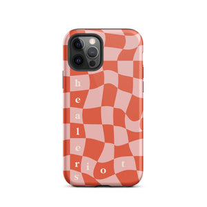 Riot Healers Checkered Case Pink/Orange - iPhone®