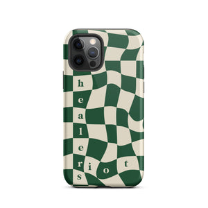 Riot Healers Checkered Case Green/Cream - iPhone®