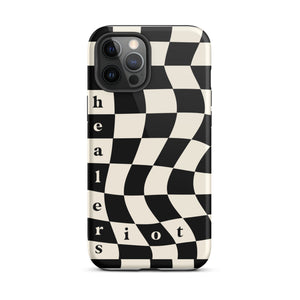 Riot Healers Checkered Case Black/Cream - iPhone®