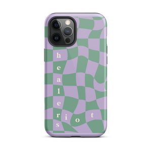 Riot Healers Checkered Case Lilac/Green - iPhone®