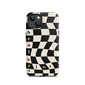 Riot Healers Checkered Case Black/Cream - iPhone®