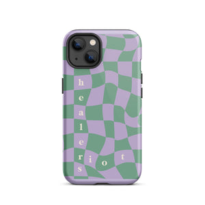 Riot Healers Checkered Case Lilac/Green - iPhone®