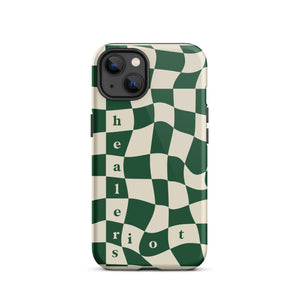 Riot Healers Checkered Case Green/Cream - iPhone®