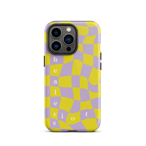 Riot Healers Checkered Case Purple/Yellow - iPhone®