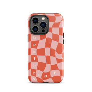 Riot Healers Checkered Case Pink/Orange - iPhone®