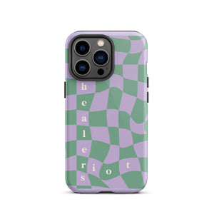 Riot Healers Checkered Case Lilac/Green - iPhone®