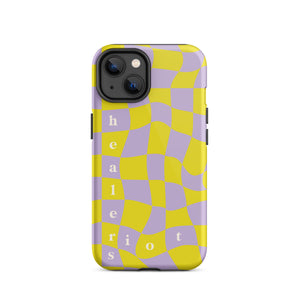 Riot Healers Checkered Case Purple/Yellow - iPhone®