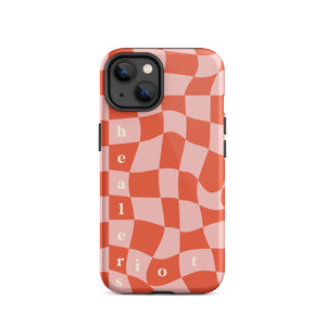 Riot Healers Checkered Case Pink/Orange - iPhone®