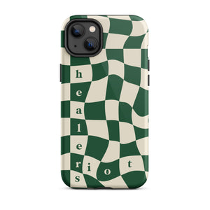 Riot Healers Checkered Case Green/Cream - iPhone®