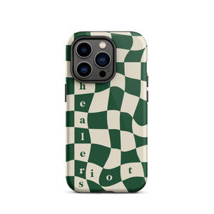 Riot Healers Checkered Case Green/Cream - iPhone®