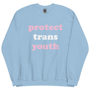 Protect Trans Youth Crewneck - Blue