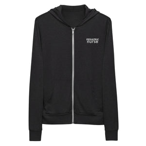 Minimal Pediatric Nurse Zip-Up Hoodie