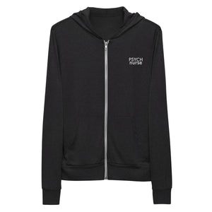 Minimal Psych Nurse Zip-Up Hoodie