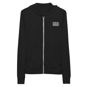 Minimal Public Health Nurse Zip-Up Hoodie