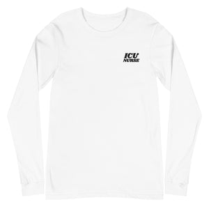 ICU Nurse Long Sleeve - Grey / White