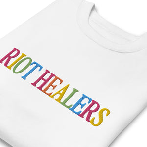 RIOT HEALERS Colorful Embroidered Crewneck