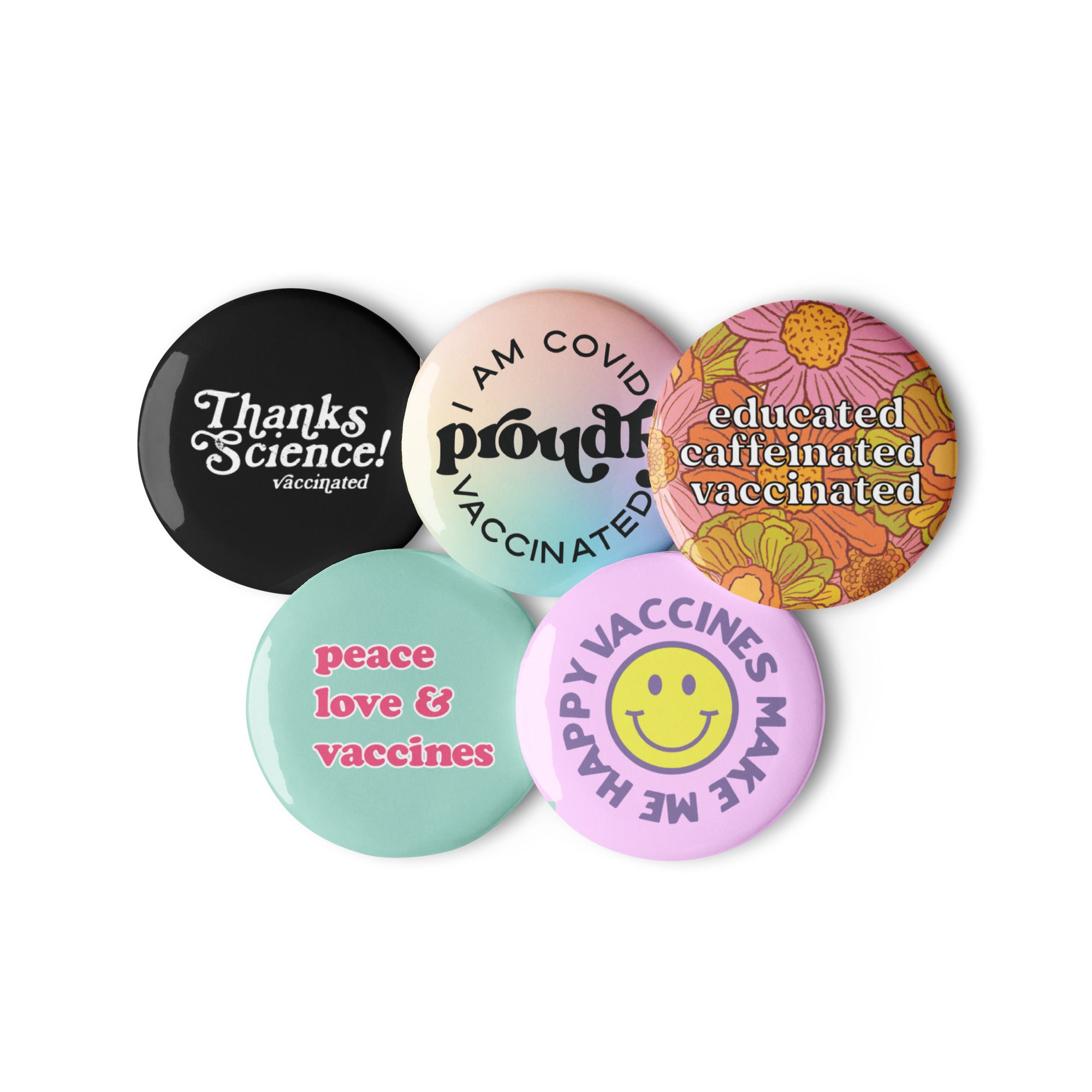 Vaxxed & Proud Button Set