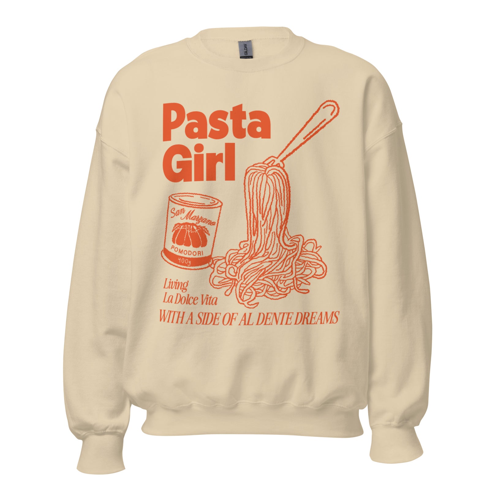 Pasta Girl Crewneck - Red