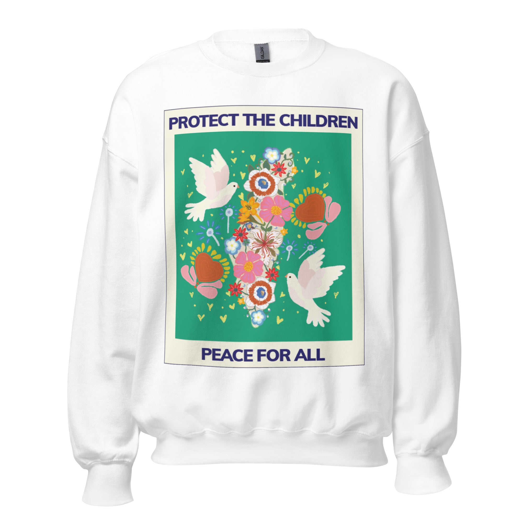 Peace for All White Crewneck
