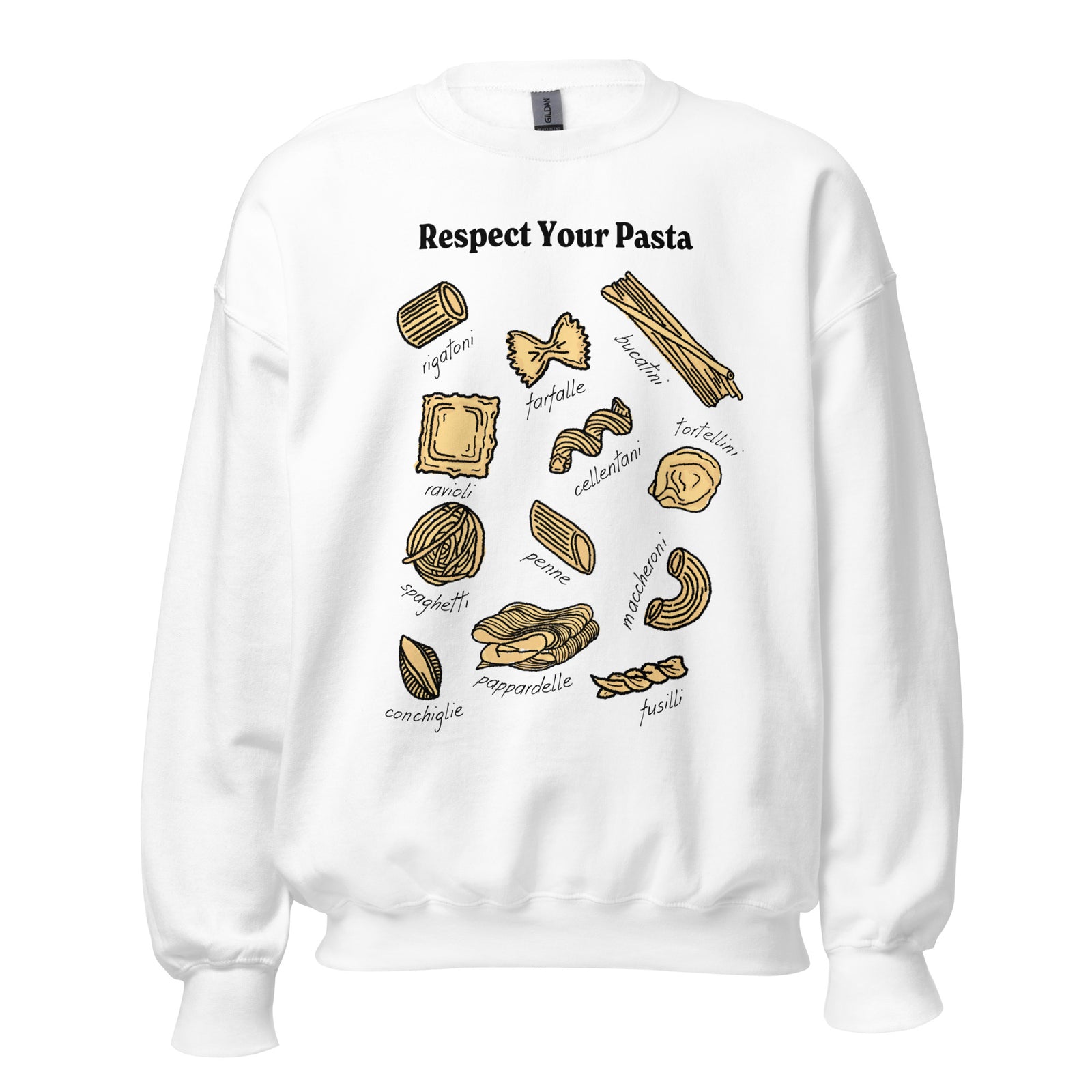 Respect Your Pasta Neutral Colors Crewneck