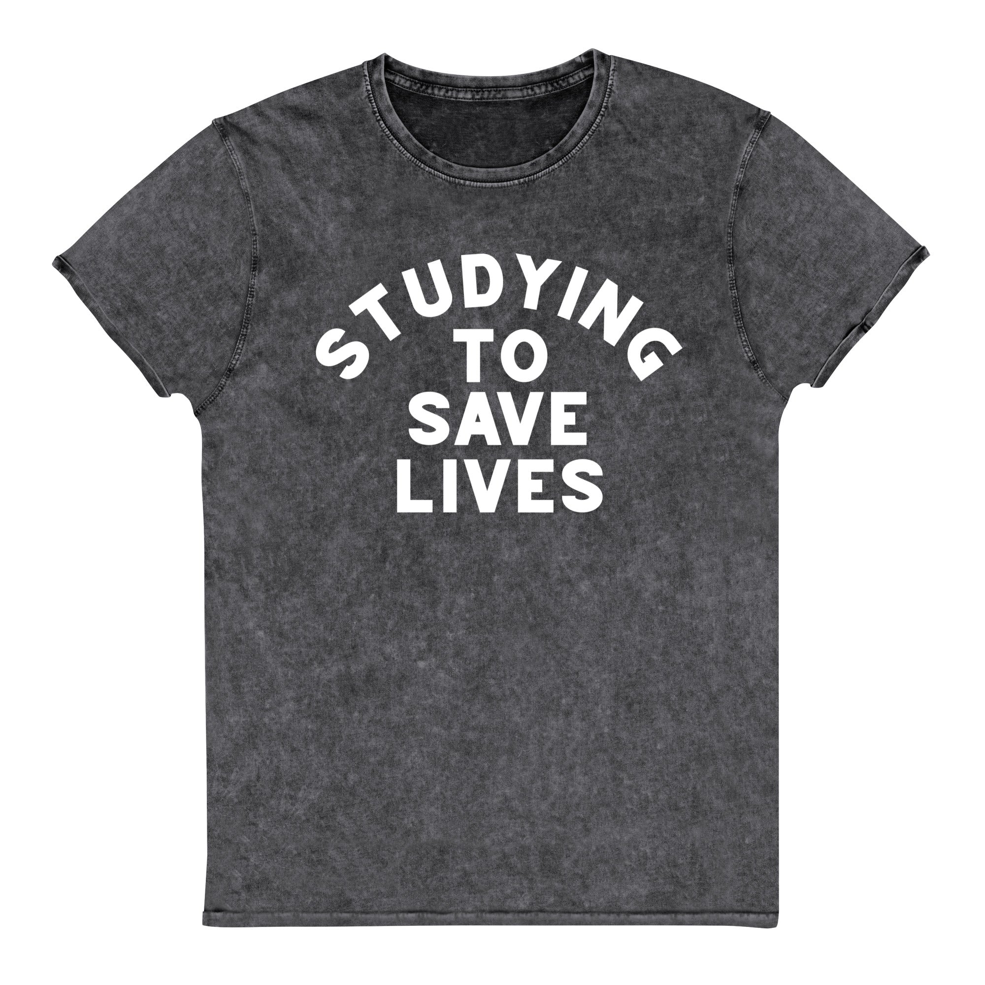 Studying to Save Lives Vintage Denim Tee